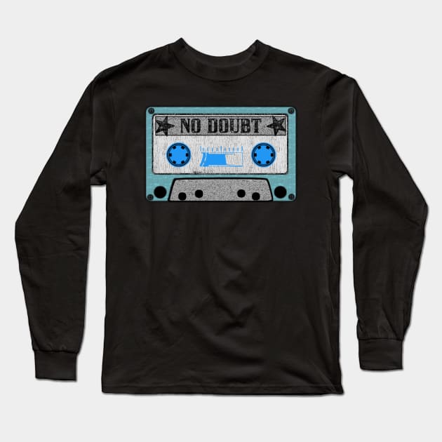 no doubt blue cassette Long Sleeve T-Shirt by toemangaa